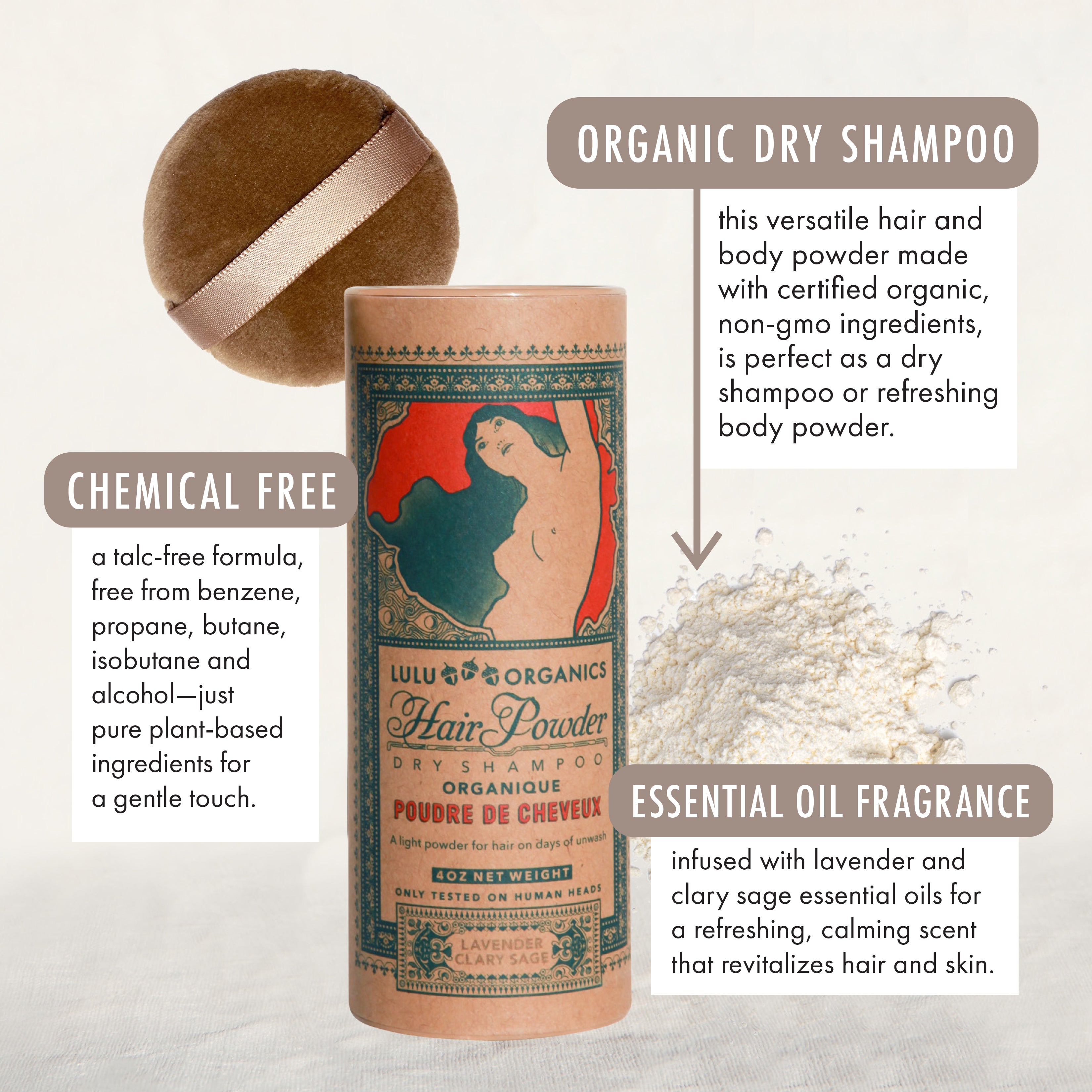 Hair Powder 4oz – Lulu Organics